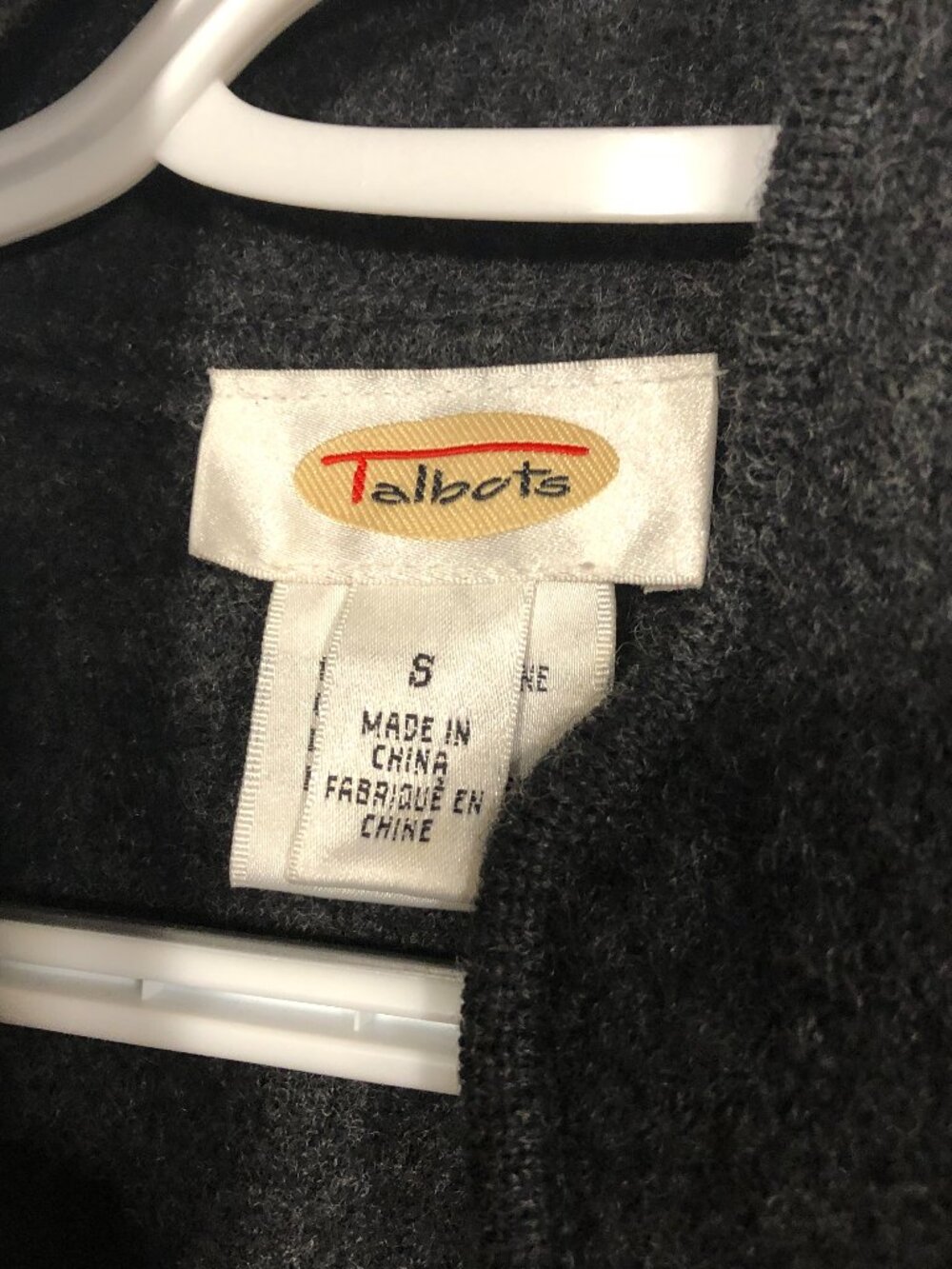 Talbots women sleeveless winter wool gray jacket, full front zip, S - Picture 3 of 7